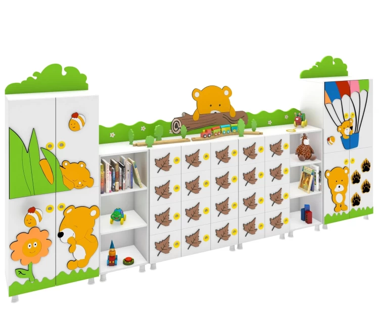 Ayıcık Figürlü Dolap Seti