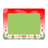 Anaokulu Lale ve Gül Desenli Pano