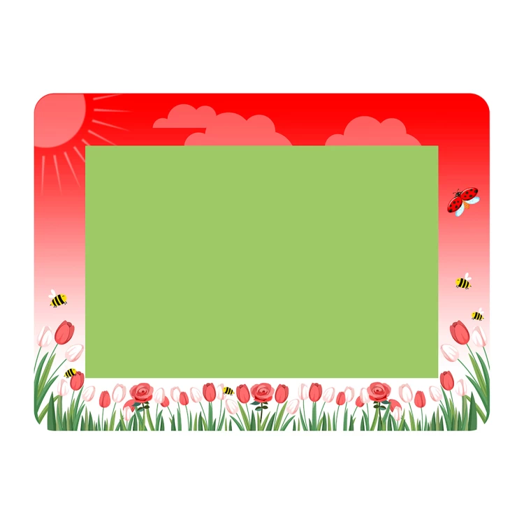 Anaokulu Lale ve Gül Desenli Pano