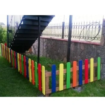 Renkli Ahşap Bahçe Çiti (m² Fiyatı)