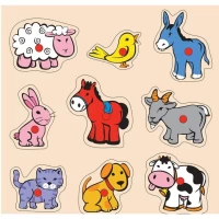 30X30 Ahşap Evcil Hayvanlar Puzzle