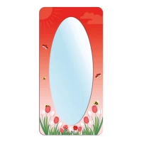 Anaokulu Lale ve Gül Desenli Boy Aynası