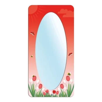 Anaokulu Lale ve Gül Desenli Boy Aynası