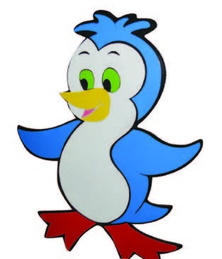 Ahşap Penguen Duvar Figürü 60 cm