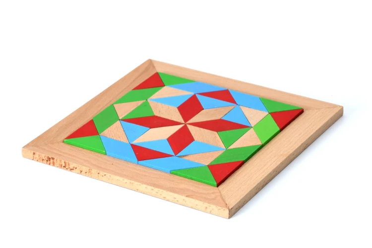 Ahşap Mozaik Tangram 23x23 cm