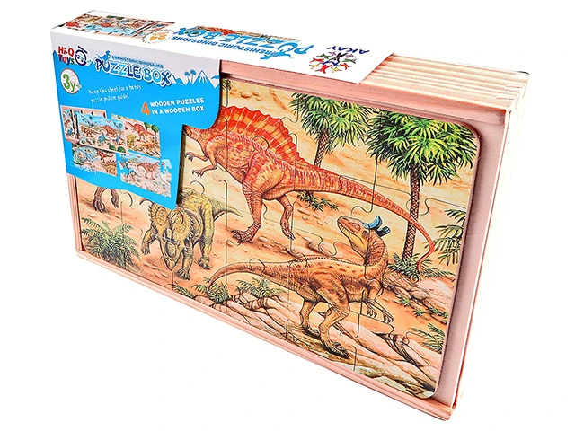 Dinozor Temalı Puzzle Seti 4x24 Parça - görsel 3