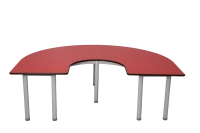 Mavi U Masa Metal Ayaklı 180x90x52 cm - görsel 5