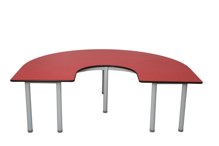 Mavi U Masa Metal Ayaklı 180x90x52 cm - görsel 5