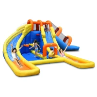 Şişme Aqua Oyun Parkı Islak ve Kuru Su Kaydırağı - görsel 6