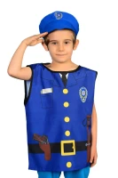 Polis Kostümü (4-6 Yaş) – giyilmiş görünüm