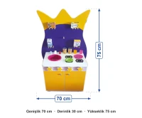 Taç Panolu Figürlü Ahşap Mutfak 70x30x75 cm ölçüleri: genişlik 70 cm, derinlik 30 cm, yükseklik 75 cm