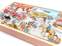 Taşıtlar Temalı Puzzle Seti 4x24 Parça Ahşap Kutulu - görsel 4
