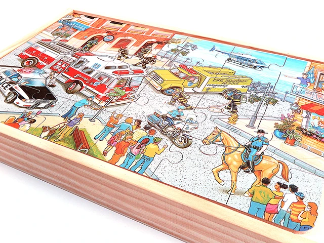 Taşıtlar Temalı Puzzle Seti 4x24 Parça Ahşap Kutulu - görsel 4