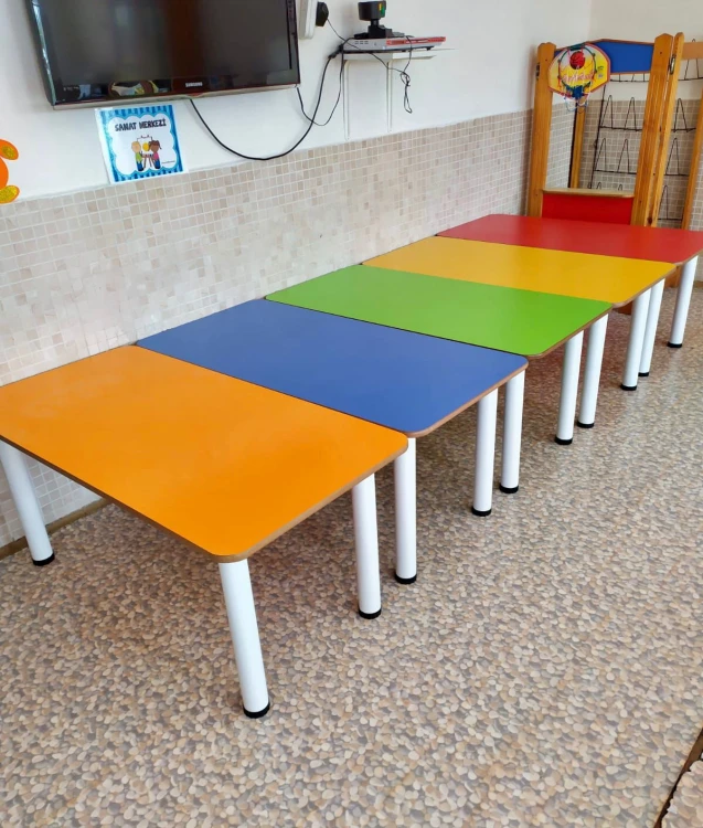 Renkli Kantin Masası 60x120x54 cm - görsel 2