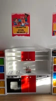 Beyaz Kırmızı Kreş Mutfak Köşesi - görsel 2