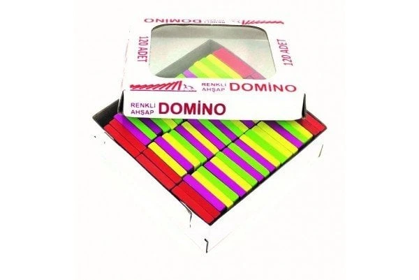 Ahşap Renkli Domino Taşı 120 Adet - görsel 2