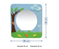 Sonbahar Temalı Lavabo Aynası 60x45 cm ölçüleri: genişlik 60 cm, yükseklik 45 cm