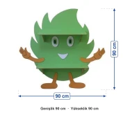 Yaprak Figürlü Fen ve Doğa Panosu 90x90 cm ölçüleri: genişlik 90 cm, yükseklik 90 cm