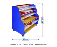 Basamaklı Fon Kartonu Dolabı 90x60x90 cm ölçüleri: genişlik 90 cm, derinlik 60 cm, yükseklik 90 cm