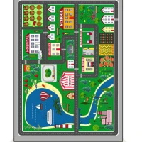 Trafik Desenli Anaokulu Sınıf  Halısı 200_290 cm