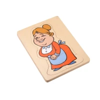 Nine Figürlü Katmanlı Ahşap Puzzle 4 Katman - görsel 2