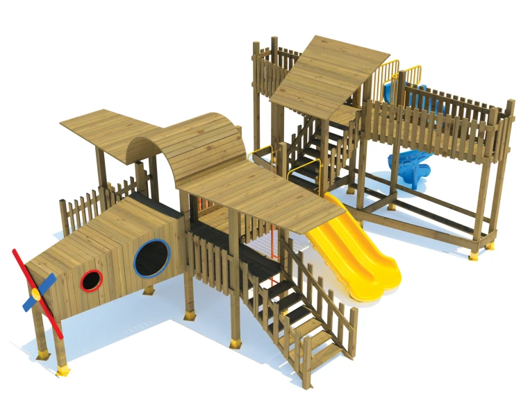 Uçak Temalı Ahşap Oyun Parkı 15 Kişilik - görsel 3