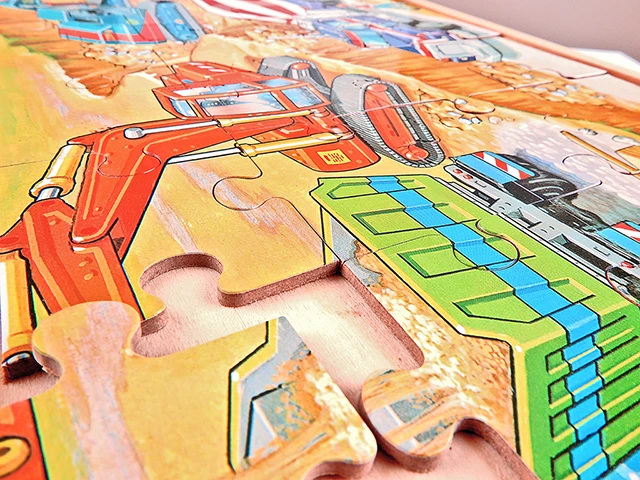 İş Makineleri Temalı Puzzle Seti 4'lü - görsel 5
