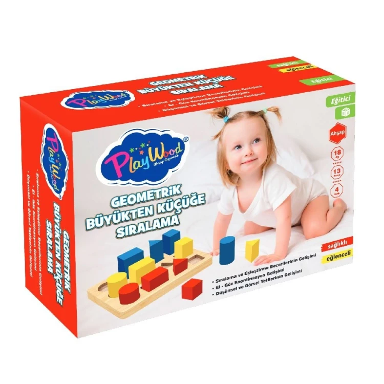 Ahşap Geometrik Cisim Sıralama Tablası - görsel 2