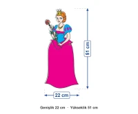 Pamuk Prenses Ahşap Duvar Figürü 22x51 cm ölçüleri: genişlik 22 cm, yükseklik 51 cm
