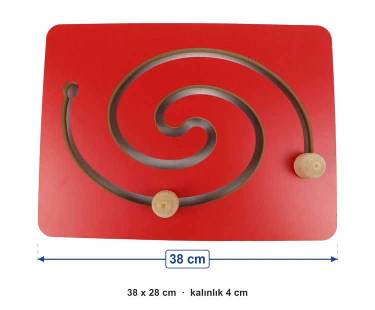 Helezonik Kanal Çalışma Tahtası ölçüleri: genişlik 38 cm, derinlik 28 cm