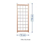 Tırmanma Ağı 178x72 cm ölçüleri: genişlik 72 cm, yükseklik 178 cm