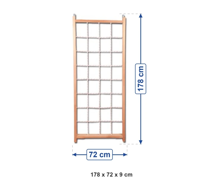 Tırmanma Ağı 178x72 cm ölçüleri: genişlik 72 cm, yükseklik 178 cm