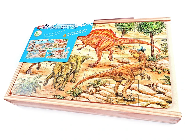 Dinozor Temalı Puzzle Seti 4x24 Parça - görsel 2