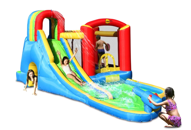 Şişme Eğlence Dünyası Islak ve Kuru Su Kaydırağı 590x300x235 cm - görsel 8