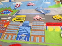 Cırtlı Kumaş Taşıtlar Panosu 47x67 cm - görsel 4