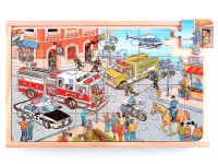 Taşıtlar Temalı Puzzle Seti 4x24 Parça Ahşap Kutulu - görsel 5