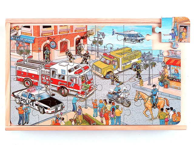 Taşıtlar Temalı Puzzle Seti 4x24 Parça Ahşap Kutulu - görsel 5
