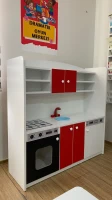 Beyaz Kırmızı Kreş Mutfak Köşesi - görsel 3