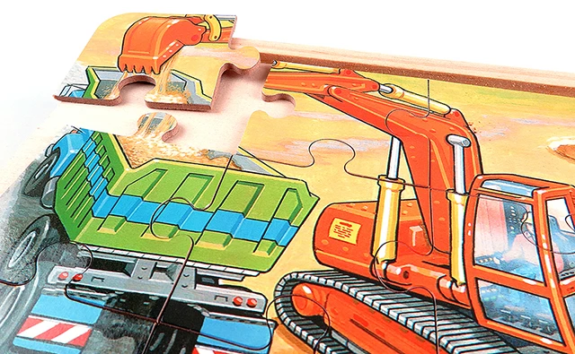 İş Makineleri Temalı Puzzle Seti 4'lü - görsel 3
