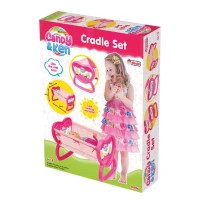 Pembe Sallanır Oyuncak Bebek Beşiği 56 cm - görsel 3