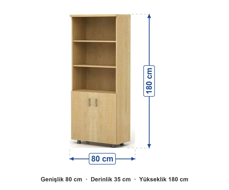Ahşap Tonlu Kilitli Öğretmen Dolabı 80x35x180 cm ölçüleri: genişlik 80 cm, derinlik 35 cm, yükseklik 180 cm