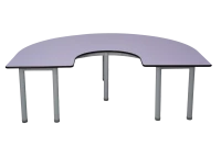 Mavi U Masa Metal Ayaklı 180x90x52 cm - görsel 4