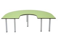 Mavi U Masa Metal Ayaklı 180x90x52 cm - görsel 3