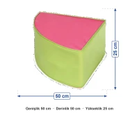 Suni Deri Köşe Puf 50x50 cm ölçüleri: genişlik 50 cm, derinlik 50 cm, yükseklik 25 cm
