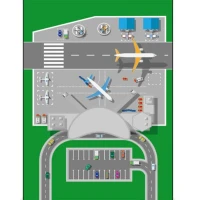 Havaalanı Desenli Anaokulu Sınıf  Halısı 200_290 cm
