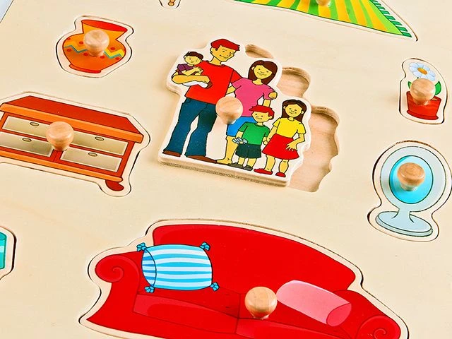 30X30 Ahşap Evimiz Puzzle – yandan görünüm