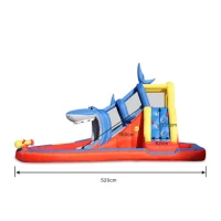 Şişme Köpek Balığı Su Kaydıraklı Oyun Parkı 520x390x324 cm - görsel 4