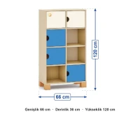 Ahşap Ayaklı Kapaklı Dolap 66x36x120 cm ölçüleri: genişlik 66 cm, derinlik 36 cm, yükseklik 120 cm