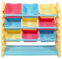 9 Kutulu Plastik Saklama Rafı 93x40x90 cm - görsel 2