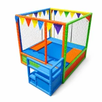 Bayraklı Merdivenli Tekli Trambolin - görsel 2